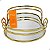 Bandeja Ayla Dourada Decorativa Oval Espelhada - Imagem 9