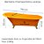 Champanheira Banheira Veuve King Laranja 22,5 Litros PS - Imagem 2