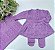 Saída de Maternidade Menina Vestido Londres Tricot 3 Peças - Imagem 3