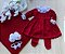 Saída de Maternidade Menina Vestido Londres Tricot 6 Peças Completa - Imagem 1