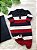 Saída de Maternidade Menino Tricot Gola Polo Listrada 2 Peças - Imagem 6