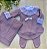 Saída de maternidade de menina vestido plissado em tricot 4 peças - Imagem 9