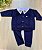 Conjunto casaco + calça em tricot de menino 3 peças body bordado de urso - Imagem 9