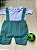 Romper de menino em tricot + body bordado elefante gravatinha - Imagem 4