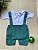 Romper de menino em tricot + body bordado elefante gravatinha - Imagem 3