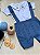 Romper de menino em tricot + body bordado elefante gravatinha - Imagem 8
