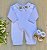 Jardineira em tricot + body de algodão bordado de urso + sapatinhos - Imagem 10