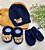 kit gorro + luvas + sapatinhos em tricot com aplique de urso - Imagem 9