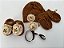 Kit Gorro + Luvas + Prendedor de Chupeta + Sapatinhos em Tricot com Aplique de Leão Dinhos Baby - Imagem 7