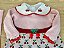 Saída de maternidade Dinhos Baby de menina vestido rosa cerejinha em tricot 4 peças - Imagem 4