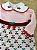 Saída de maternidade Dinhos Baby de menina vestido rosa cerejinha em tricot 4 peças - Imagem 3
