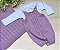 Saída de Maternidade Menina Jardineira Tricot 3 Peças - Dinhos Baby - Imagem 1