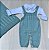 Saída de Maternidade Dinhos Baby Menino Jardineira Tricot 3 Peças - Imagem 1