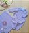 Saída de maternidade menina bordado de flores em tricot 3 peças - Imagem 8
