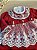 Saída de Maternidade Menina Vestido Tricot Luxo com renda 4 Peças - Imagem 3