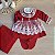 Saída de Maternidade Menina Vestido Tricot Luxo com renda 4 Peças - Imagem 2