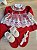 Saída de Maternidade Menina Vestido Tricot Luxo com renda 6 Peças - Imagem 2