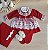 Saída de Maternidade Menina Vestido Tricot Luxo com renda 6 Peças - Imagem 1