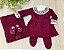Saída de Maternidade Menina Vestido Londres Tricot 4 Peças - Imagem 9