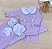 Saída de maternidade menina Vestido Florzinhas em tricot 7 peças - Imagem 1