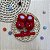 Kit Sapatinho Red Charm Pérolas Faixa Bebê 2 Peças - Imagem 1