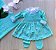 Saída de Maternidade Vestido Menina Pipoca Dinhos Baby 4 peças - Imagem 12
