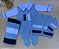 Saída de Maternidade Menino Listrada em Tricot 4 peças - Imagem 11
