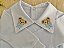 Body Camisa Branco com Bordado de Urso e Gravata - 100% Algodão - Imagem 8