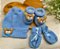 kit gorro + luvas + sapatinhos em tricot com aplique de urso - Imagem 1