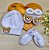 kit gorro + luvas + sapatinhos em tricot com aplique de urso - Imagem 4