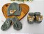 kit gorro + luvas + sapatinhos em tricot com aplique de urso - Imagem 10