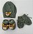 kit gorro + luvas + sapatinhos em tricot com aplique de urso - Imagem 9