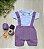 Romper de menina em tricot + body bordado elefante - Imagem 5