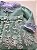 Saída de maternidade de menina vestido verde em tricot com renda - Imagem 3