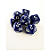 Central Dice - Kit Dados RPG: Opaco Azul e Branco - Imagem 1