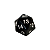 Central Dice - d20 JUMBO: Opaco Preto e Branco - Imagem 1