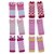 KIT MEIA LUDICA INFANTIL 00-15 FEM PIMPOLHO CORAL CORACOES/ROSA LACO - Imagem 7