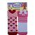 KIT MEIA LUDICA INFANTIL 00-15 FEM PIMPOLHO CORAL CORACOES/ROSA LACO - Imagem 6