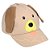 Boné Infantil Lúdico Masculino Pimpolho Bege e Marrom Cachorrinho com Orelhas 3D - Imagem 1