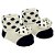 MEIA BICHINHO RECÉM NASCIDO MASCULINA PIMPOLHO BRANCA DALMATA - Imagem 1
