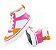 Tênis Mini Dominik Laranja Branco e Pink Diversão #progressivo - Imagem 1
