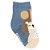 Kit com 3 pares de meias tam 21 ao 25 masculinas Pimpolho Urso Azul e Bege - Imagem 3