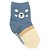 Kit com 3 pares de meias tam 21 ao 25 masculinas Pimpolho Urso Azul e Bege - Imagem 1