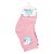 Kit com 3 pares de meias tam 21 ao 25 femininas Pimpolho Tucano Rosa e Branca - Imagem 4