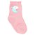 Kit com 3 pares de meias tam 21 ao 25 femininas Pimpolho Tucano Rosa e Branca - Imagem 1