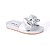 Chinelo Slide Prata Metalizado Maxi Laco Menina Rio - Imagem 1