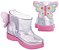 Galocha Feminina Gliter Prata Pink com Borboleta - Imagem 1