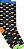 Meia 30 - 36 Worls Colors 3/4 Preta Bolas Coloridas - Imagem 1
