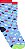 Meia 23 - 29 Worls Colors 3/4 Azul com Bolas Coloridas - Imagem 1
