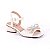 Sandália Menina Rio Off White Baunilha Salto 4cm Laço de Strass - Imagem 1